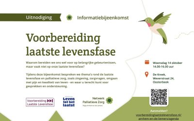 14-10 Bijeenkomst: Voorbereiding laatste levenfase.